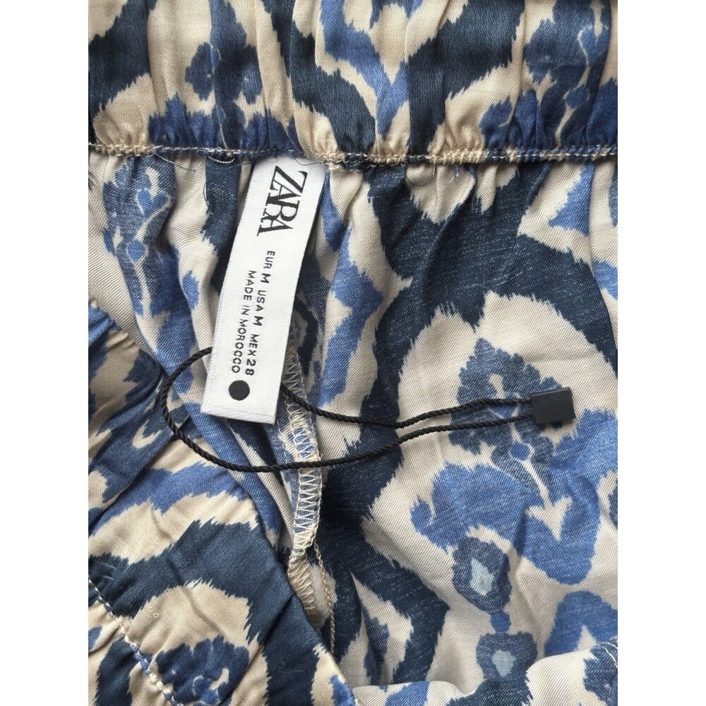 Zara Indie Ethnic Printed Trousers Adjustable Waistband Women's Size Medium - Picture 6 of 9
